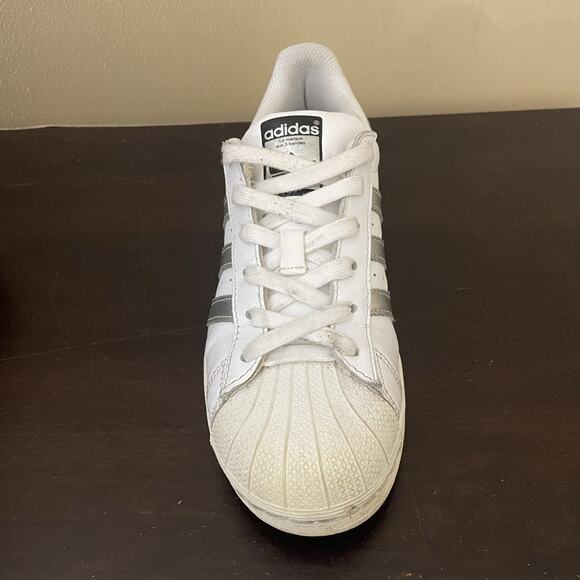 Adidas Superstar Women's Size 6 White Silver - Picture 4 of 7